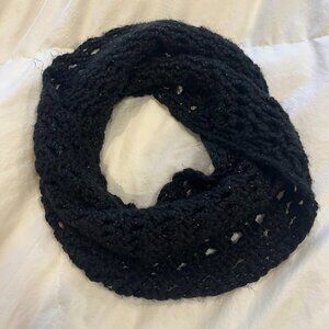 Handmade infinity black sparkly scarf